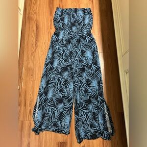 GILI Strapless Patterned Jumpsuit szL